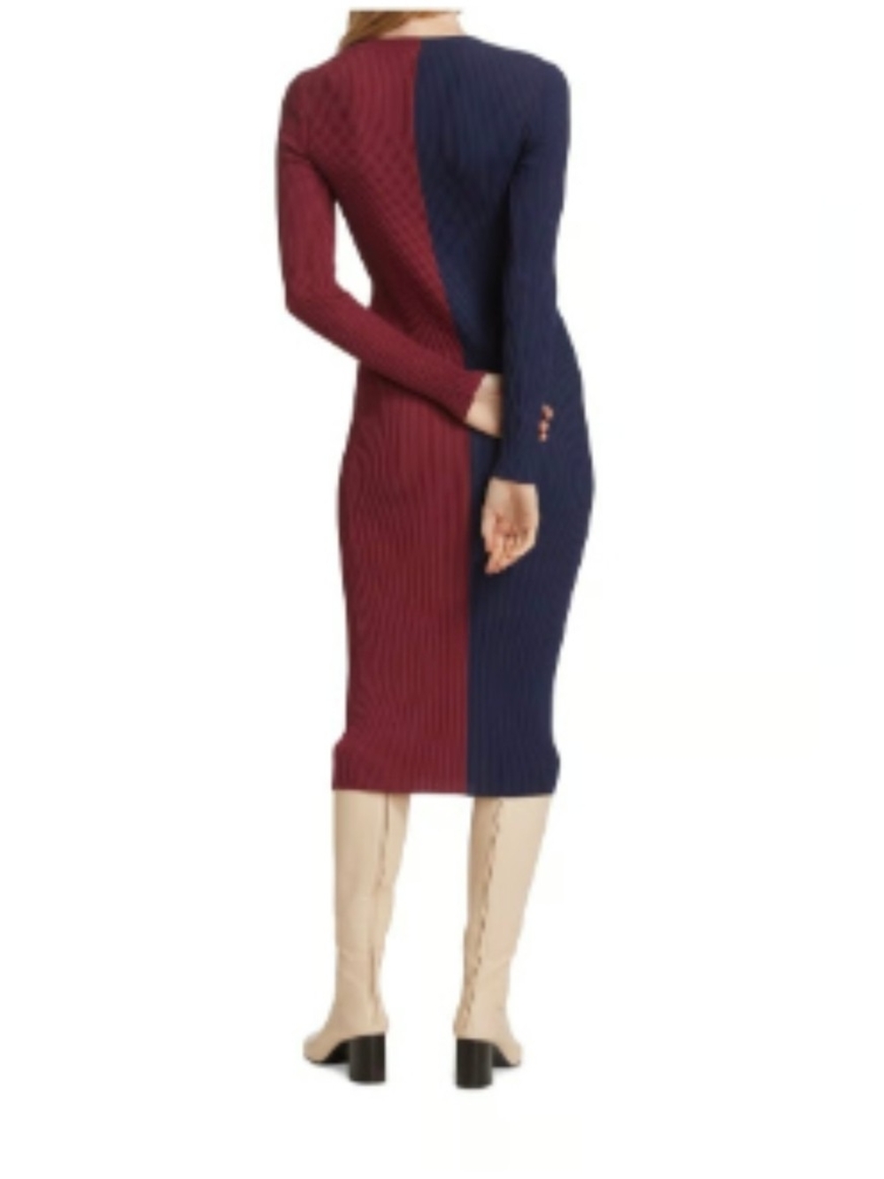 Staud Ribbed Midi Dress - Picture 2 of 16